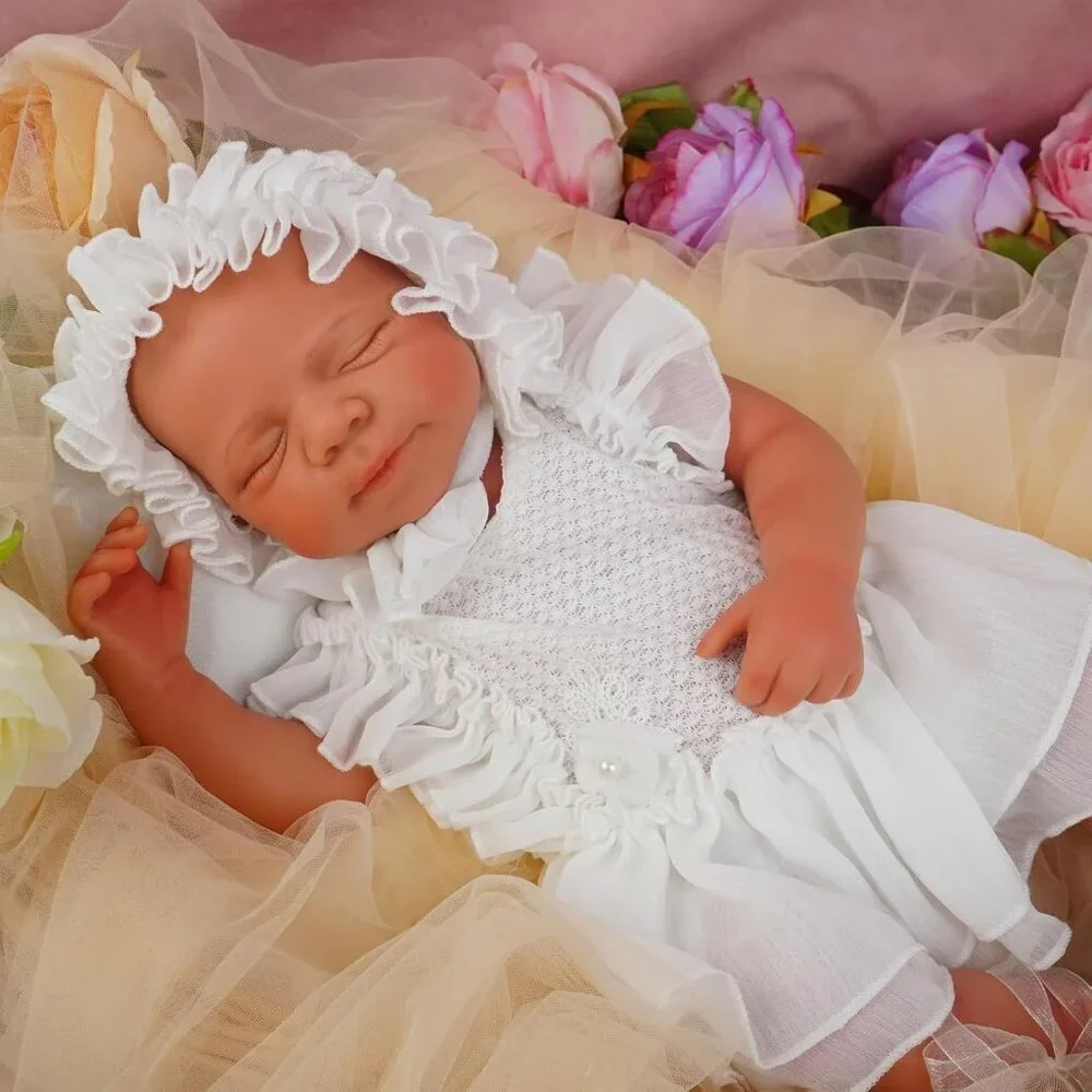 🆕20Inch Lifelike Full Silicone Body Alisa-wheaten Newborn Girl Reborn Baby Doll
